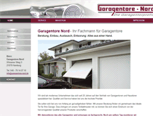 Tablet Screenshot of garagentore-nord.de